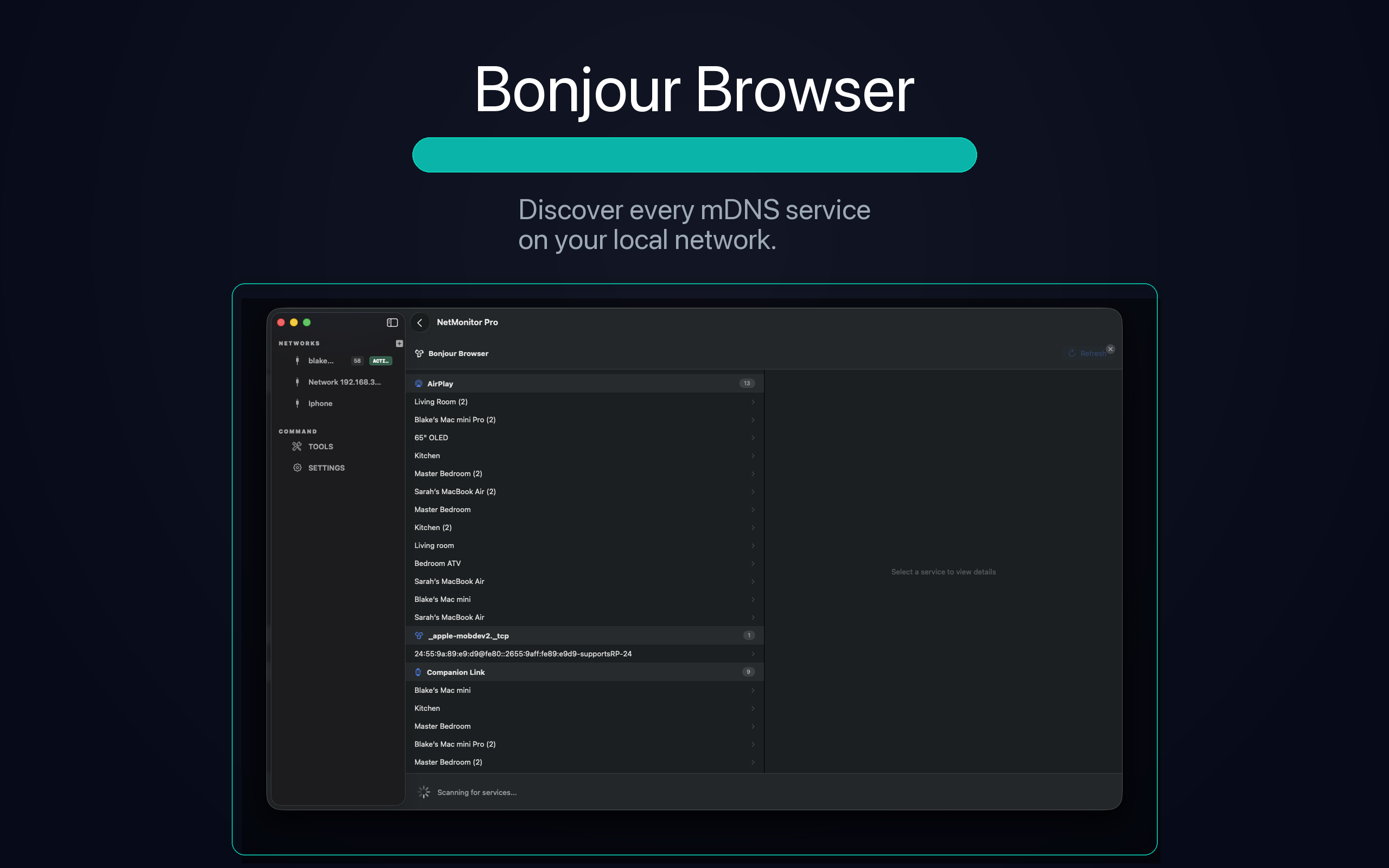 Bonjour Browser — discover mDNS services