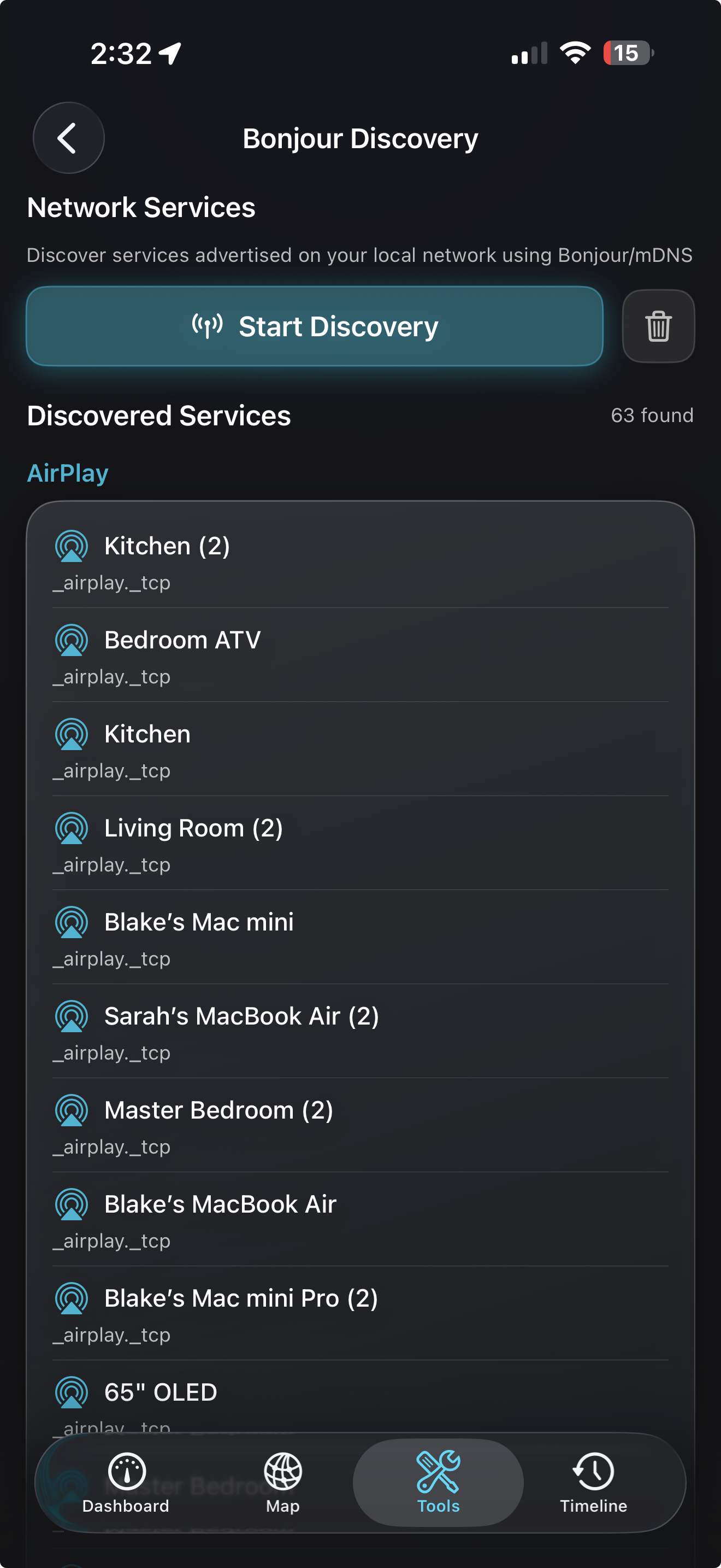 Bonjour Discovery — mDNS services